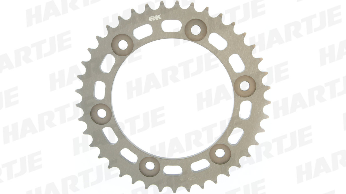 RK chain wheel 525 46Z aluminum gold matt hard anod.