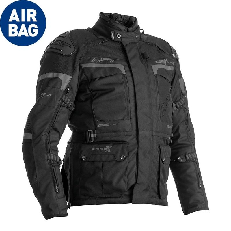 RST Adventure-X Airbag Textil-Jacke - Schwarz Größe L