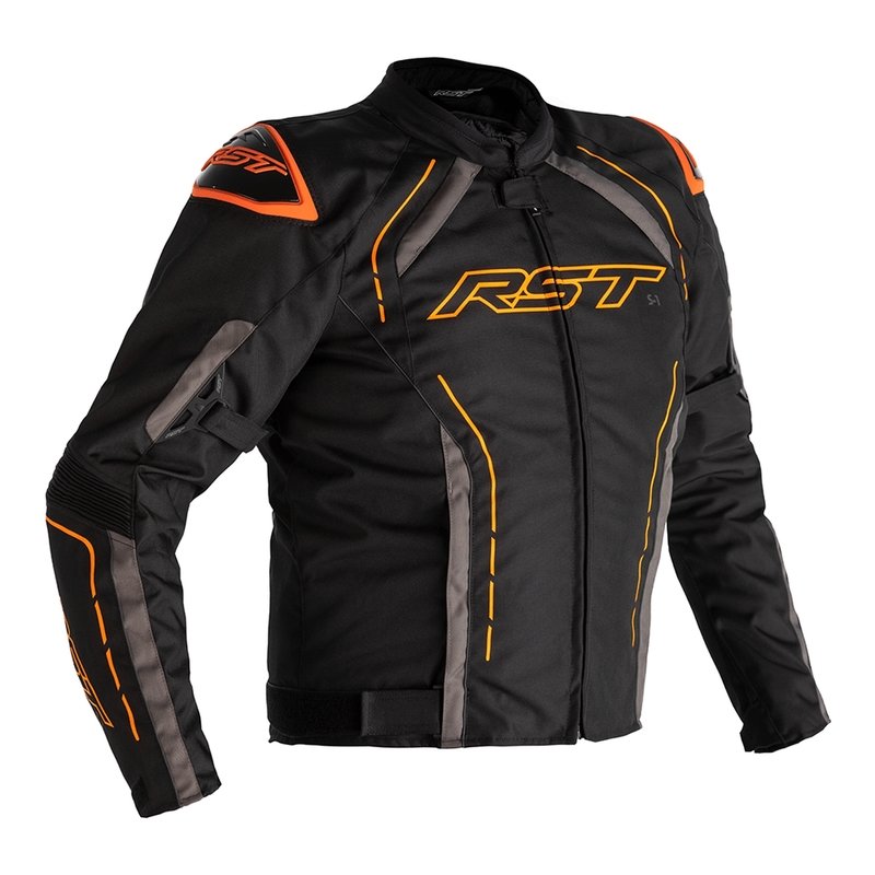 RST S-1 Jacke Textil Schwarz/Grau/Orange Größe 3XL