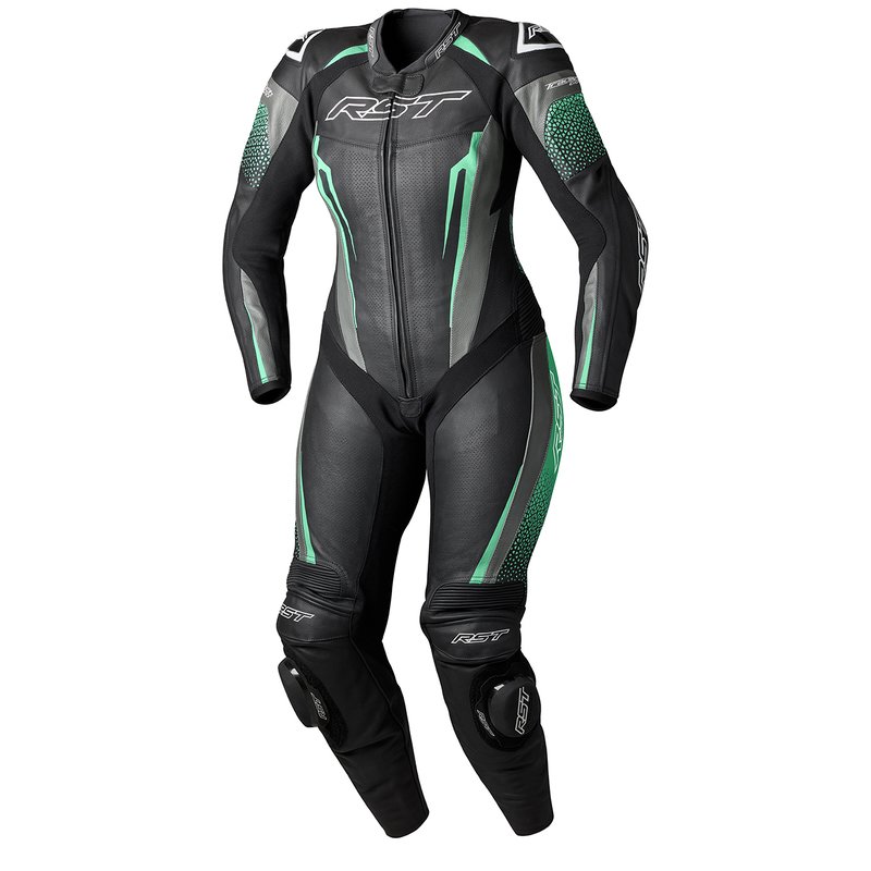 RST Suit TracTech Evo 5 Damen Lederkombi Schwarz/Aqua/Grau Größe: L