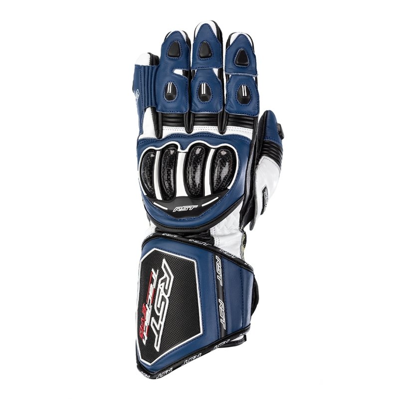 RST TracTech Evo 4 Leder Handschuhe Blau/Weiß/Schwarz Größe: XL