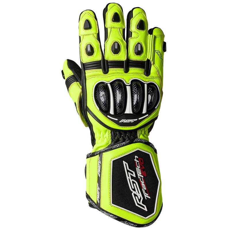 RST TracTech Evo 4 Leder Handschuhe Neon Gelb/Schwarz Größe: XXL