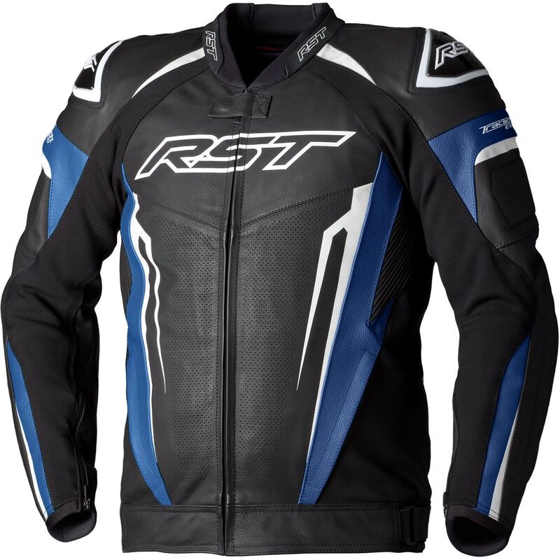 RST TracTech Evo 5 Lederjacke Herren Blau/Schwarz/Weiss Größe: M