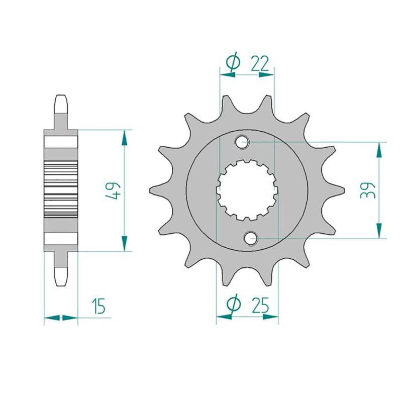 Ritzel 76300-15#520 für ATV 250/300 KXR 250 Sport 2004-2007 Maxxer 2007-2012 300 2005-2011 MXU 2005-2012 von AFAM