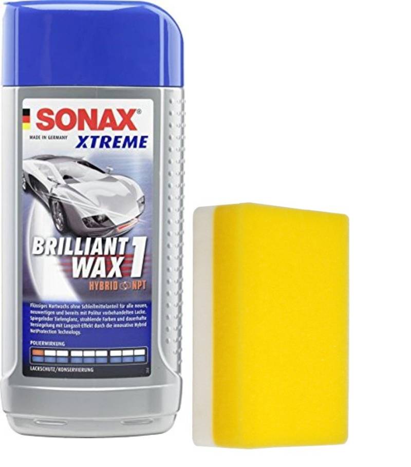 SONAX XTREME BrilliantWax 1 Hybrid NPT, 500 ml +ApplikationsSchwamm von SONAX