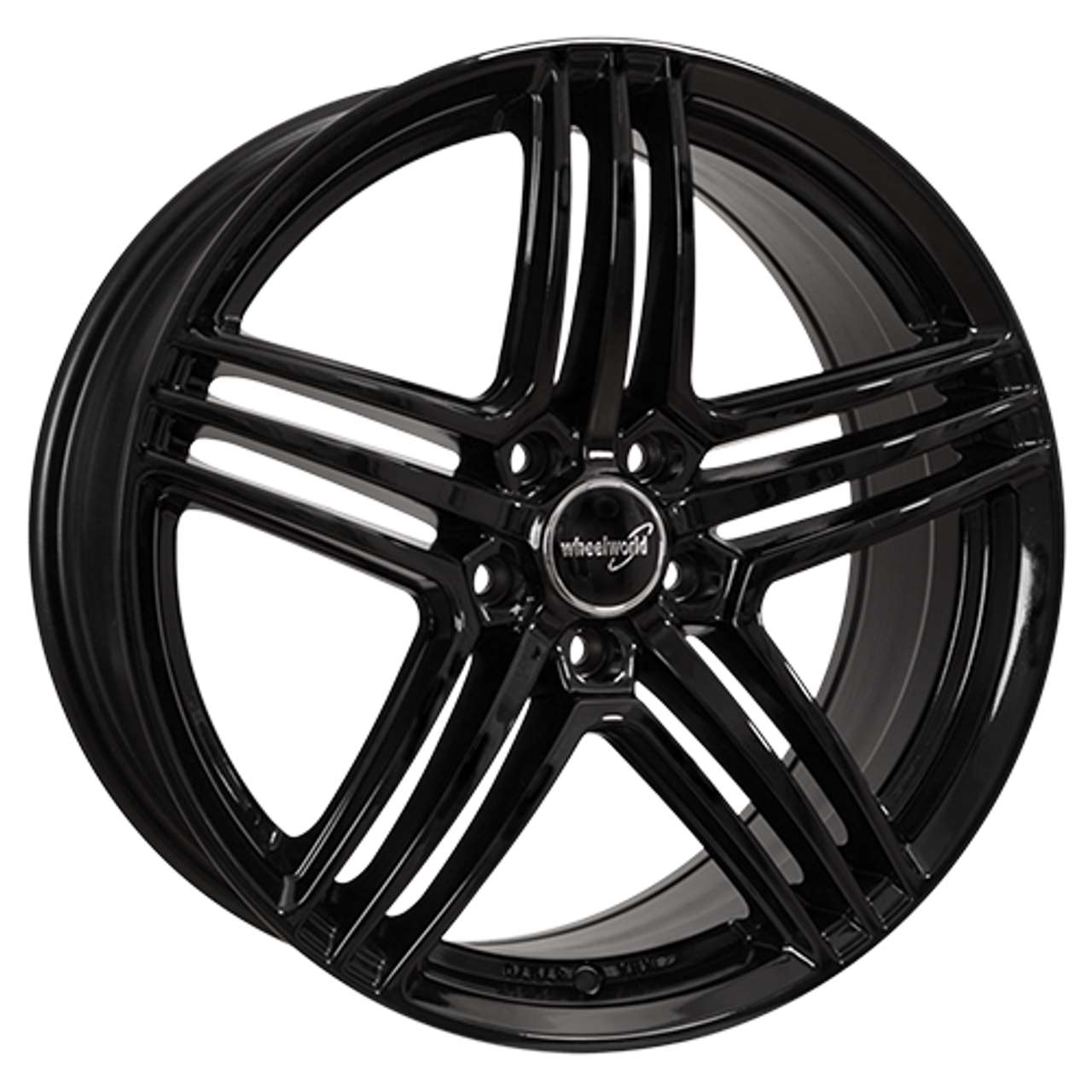 WHEELWORLD-2DRV WH12 black glossy painted 8.0Jx18 5x112 ET45