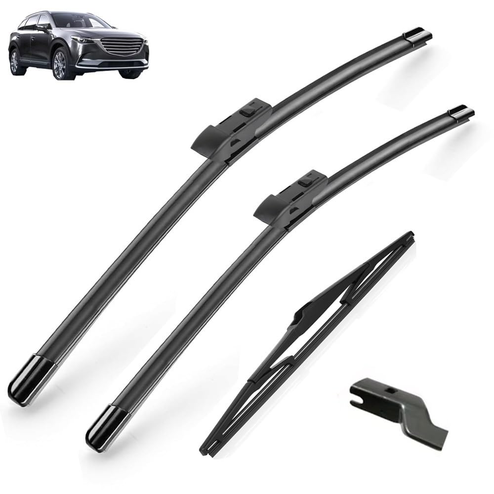 Vorne und Hinten Wischer Set Für Mazda CX 9 MK2 2016-2023 2017 2018 beschichtete scheibenwischer klinge 24 "+ 18" + 14"(Right hand drive) von Autozonea