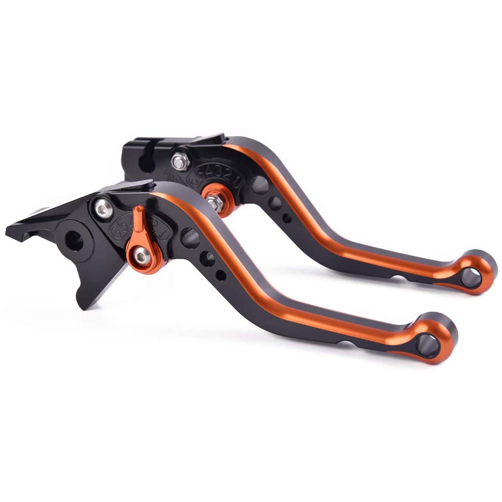 Auzkong Kurz Bremshebel Motorrad Kupplungshebel Aluminium CNC Motorrad Hebel für H0NDA XL1000 Varadero/ABS 1999-2013 Orange 1 Paar von Auzkong