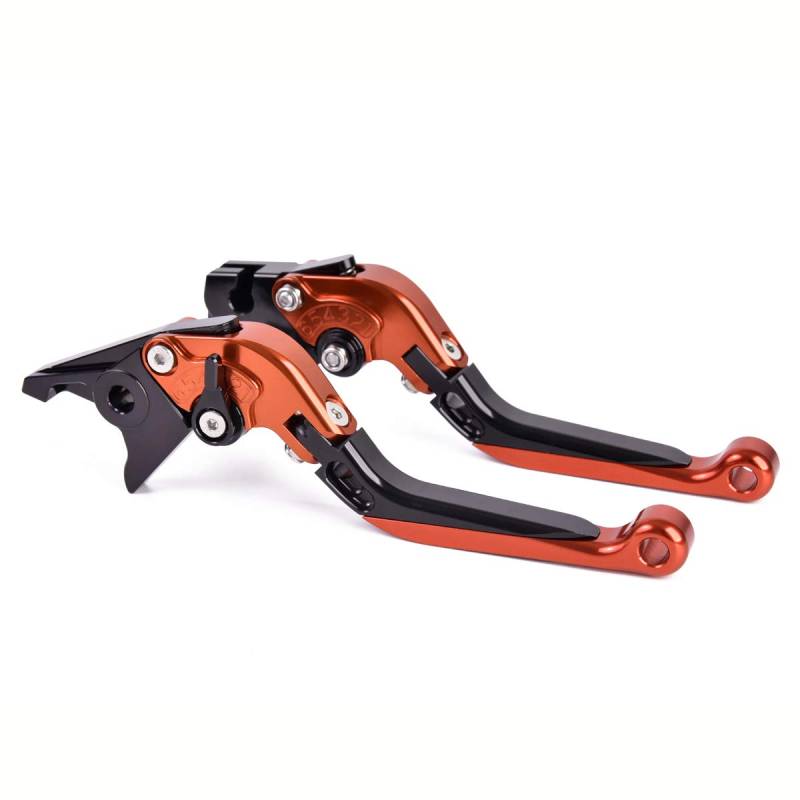 Bremshebel Klappbar Kupplungshebel Skalierbar CNC Motorrad Hebel für 990 Super (2005-2012), 1290 Super/GT (2014-2019), 690 (2008-2011), RC8/R (2009-2016) Orange Schwarz von Auzkong