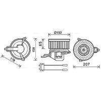 Elektromotor, Innenraumgebläse AVA COOLING CN8511 von Ava Cooling