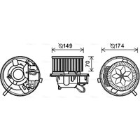 Elektromotor, Innenraumgebläse AVA COOLING VN8339 von Ava Cooling