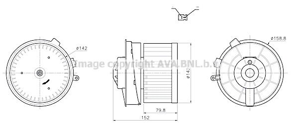 Innenraumgebläse AVA DN8486 von Ava