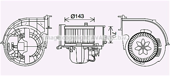 Innenraumgebläse vorne AVA BW8574 von Ava