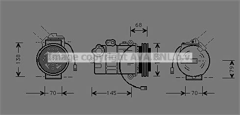 Kompressor, Klimaanlage AVA AIAK011 von Ava