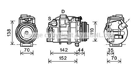 Kompressor, Klimaanlage AVA BWK423 von Ava