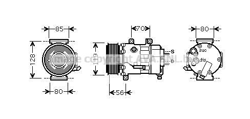 Kompressor, Klimaanlage AVA CNAK256 von Ava