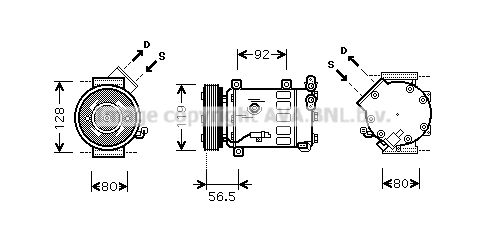 Kompressor, Klimaanlage AVA CNK242 von Ava