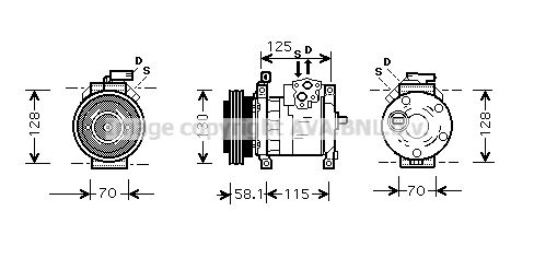 Kompressor, Klimaanlage AVA CRAK094 von Ava