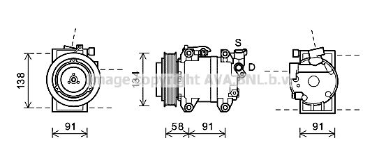 Kompressor, Klimaanlage AVA DNK344 von Ava