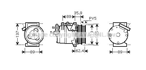 Kompressor, Klimaanlage AVA FDK433 von Ava