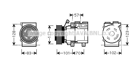 Kompressor, Klimaanlage AVA HYAK219 von Ava