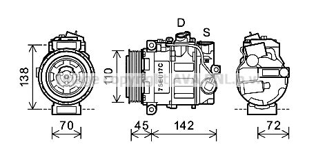 Kompressor, Klimaanlage AVA MSK615 von Ava