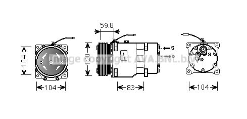 Kompressor, Klimaanlage AVA RTAK402 von Ava