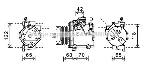 Kompressor, Klimaanlage AVA SZAK125 von Ava