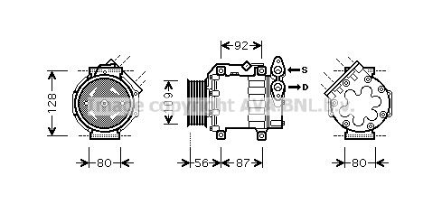 Kompressor, Klimaanlage AVA VOAK188 von Ava