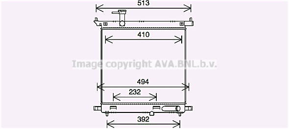 Kühler, Motorkühlung AVA DN2441 von Ava