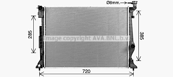 Kühler, Motorkühlung AVA KA2342 von Ava