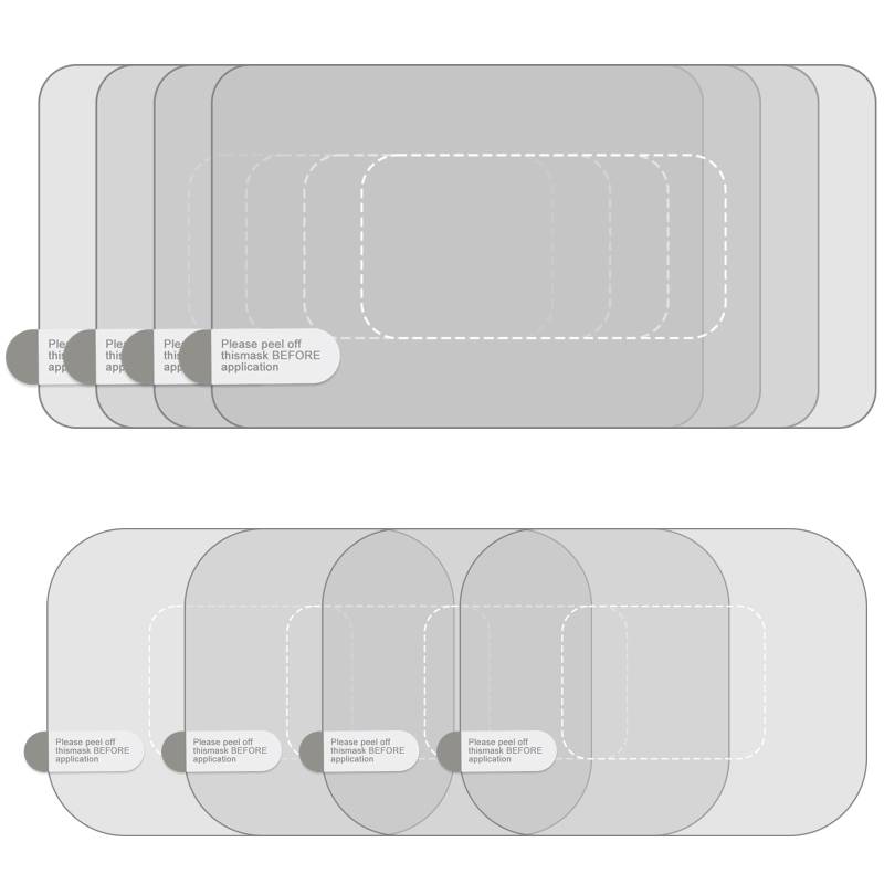 Avejjbaey Antifall Armaturenbrett-Kameras Montageaufkleber, rutschfeste, elektrostatische Windschutzscheiben-Folien verhindern ein Verrutschen, 10 Stück von Avejjbaey