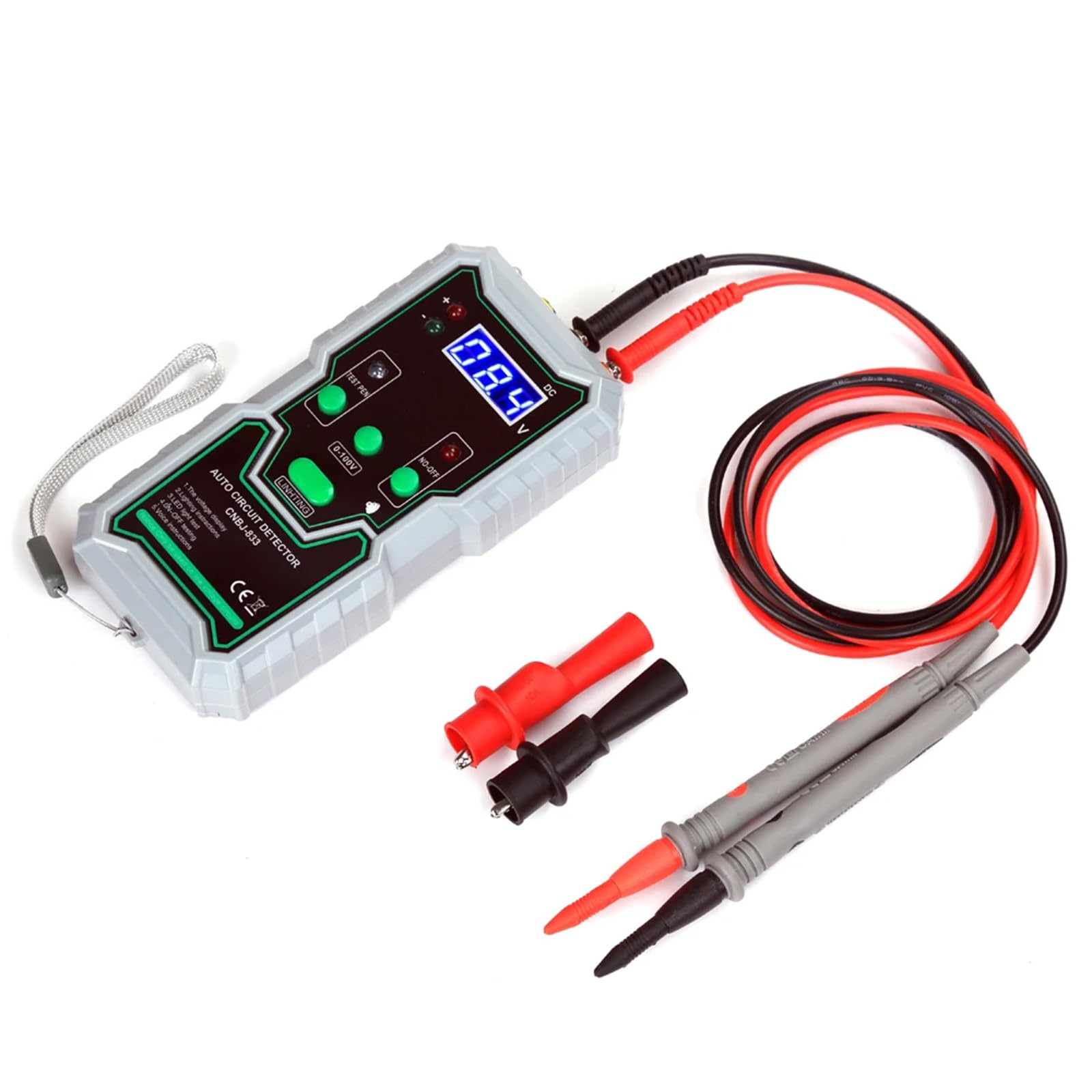 Avejjbaey Auto-Stromkreisdetektor, 0–100 V, mit Taschenlampe, Summer, Diagnose-Tester von Avejjbaey