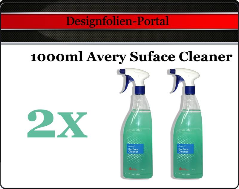 DaHici, Avery Surface Cleaner, Untergrundreiniger, Scheibenreiniger auf Alkoholbasic, Streifenfrei 1L x 2 Flaschen inkl. Sprühköpfe von Avery