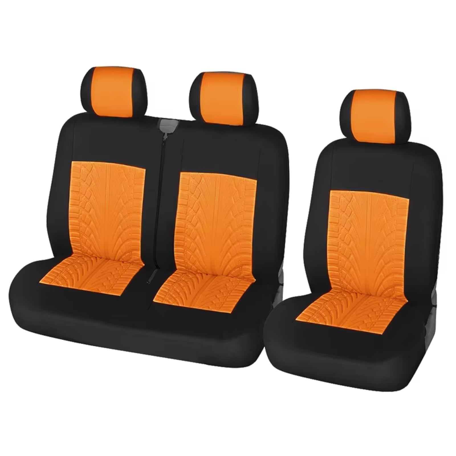 Autositzbezüge 2+1 Universal Autositzbezüge Schutz Für Transporter/Van Universal Polyester Stoff Autoplanen LKW Sitzbezüge Auto(Orange) von Avfpra