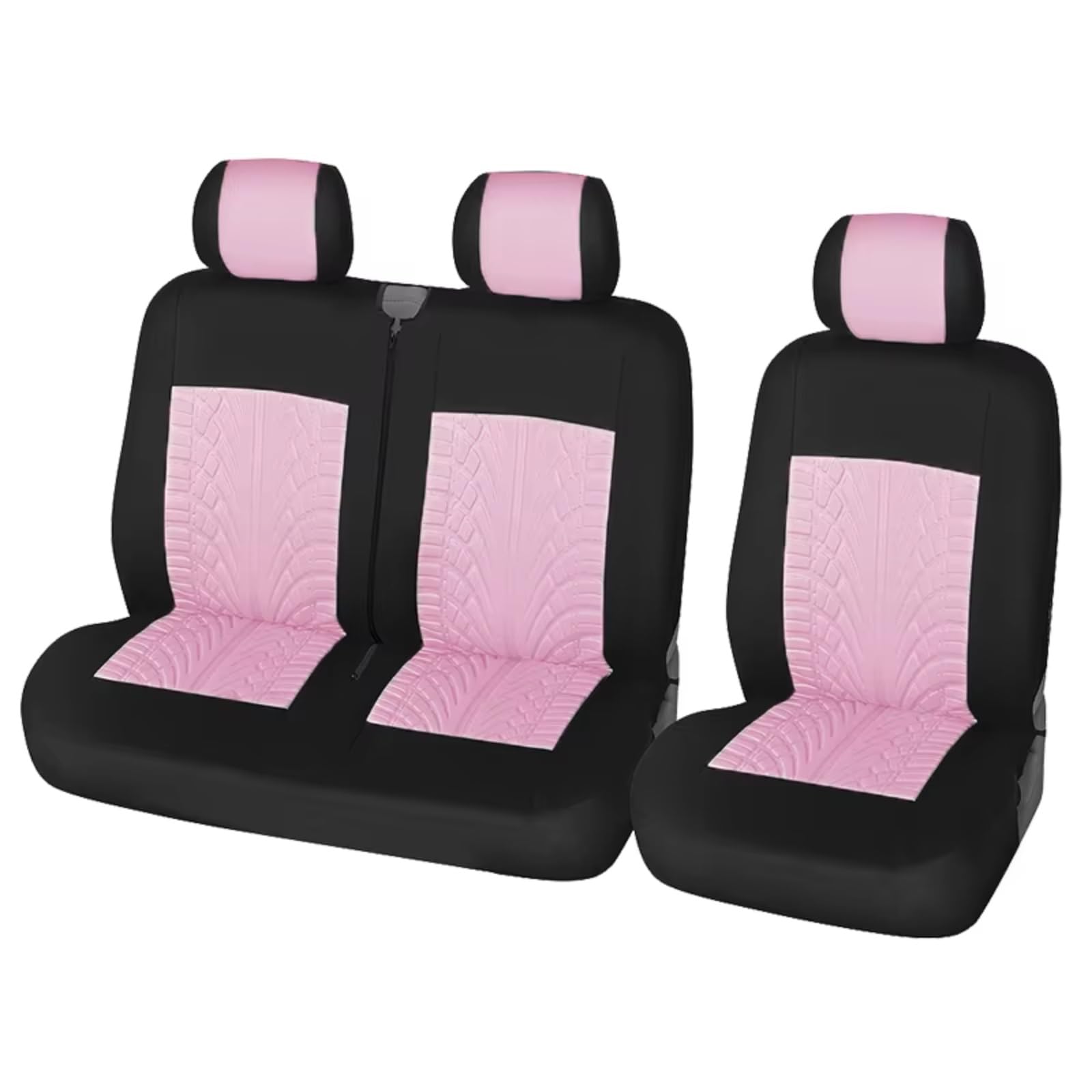 Autositzbezüge 2+1 Universal Autositzbezüge Schutz Für Transporter/Van Universal Polyester Stoff Autoplanen LKW Sitzbezüge Auto(Pink) von Avfpra