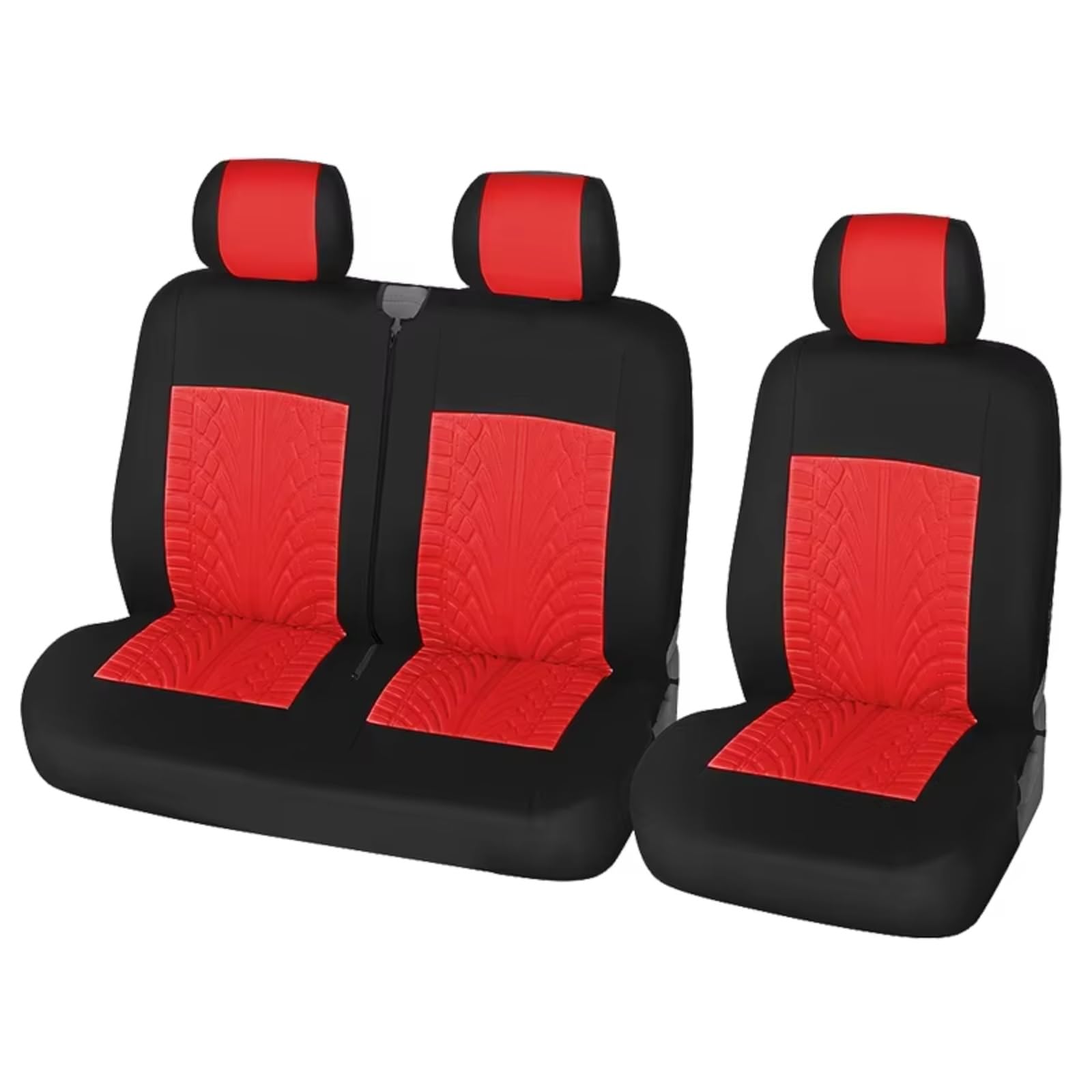 Autositzbezüge 2+1 Universal Autositzbezüge Schutz Für Transporter/Van Universal Polyester Stoff Autoplanen LKW Sitzbezüge Auto(RED) von Avfpra