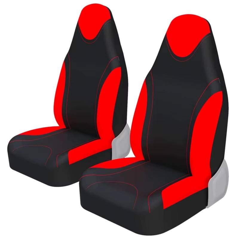 Autositzbezüge 2-teiliger Sitzbezug Vorne Im Eimer-Stil Autositzbezüge Universell Für Autos LKWs SUV Sitzschutz Sitzbezüge Auto(2pcs RED) von Avfpra