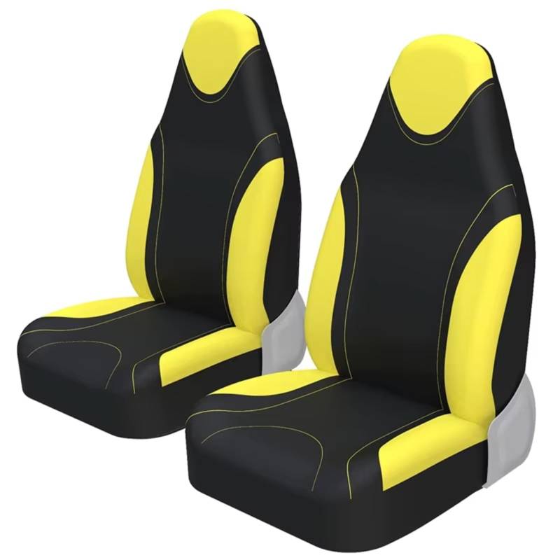 Autositzbezüge 2-teiliger Sitzbezug Vorne Im Eimer-Stil Autositzbezüge Universell Für Autos LKWs SUV Sitzschutz Sitzbezüge Auto(2pcs Yellow) von Avfpra