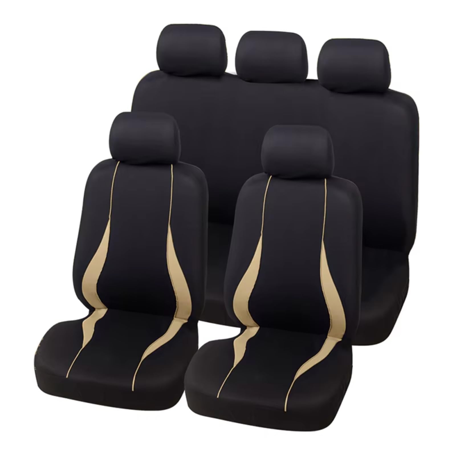 Autositzbezüge 9 Stück Für Nissan 2001 Autositzbezüge Auto Protect Covers Automotive Sitzbezüge Sitzbezüge Auto(K Beige Full Set) von Avfpra