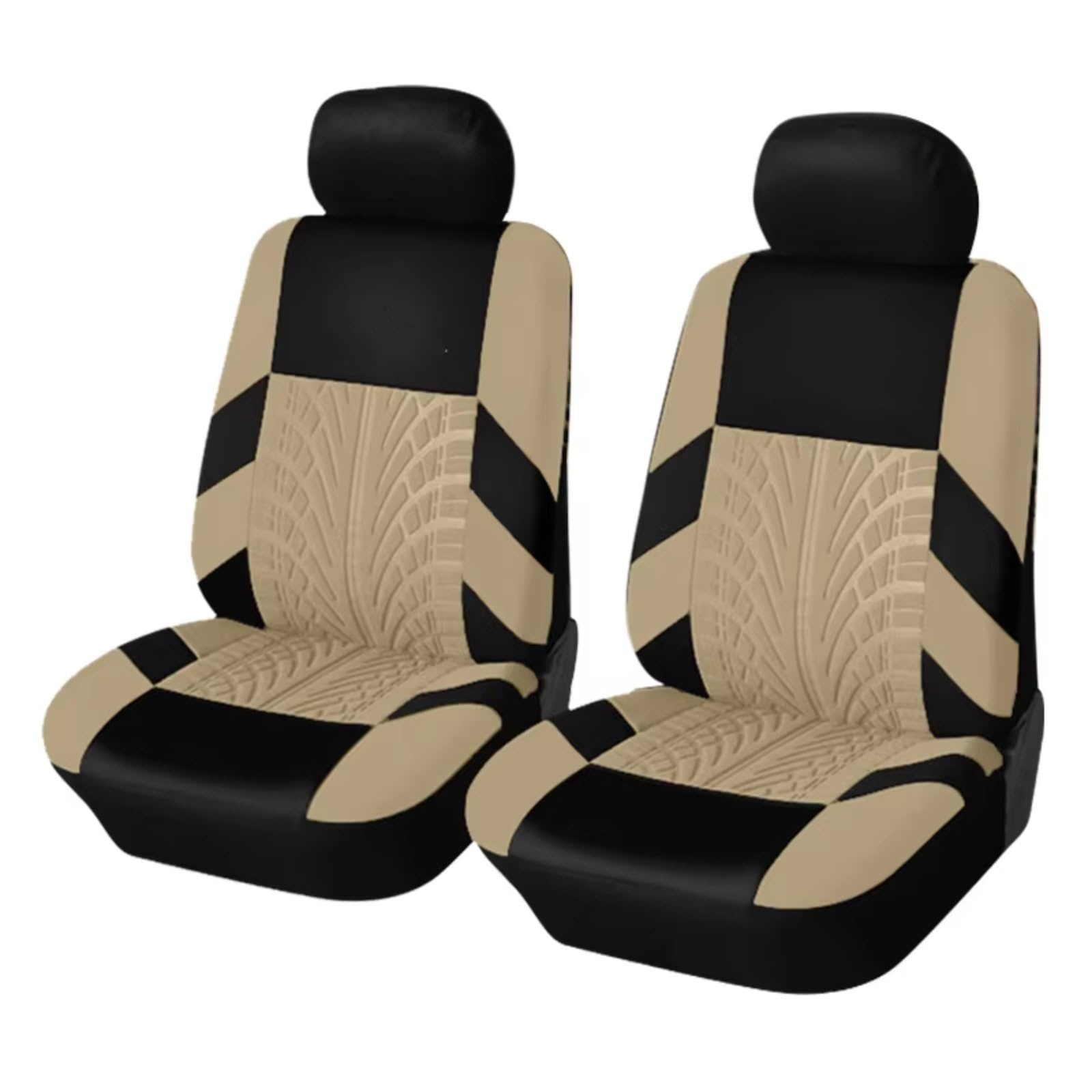 Autositzbezüge Autositzbezüge-Set Universell Passend Für Die Meisten Autos Bezüge Mit Reifenspur-Detail-Styling Autositzschutz Sitzbezüge Auto(A beige 2 Pieces) von Avfpra