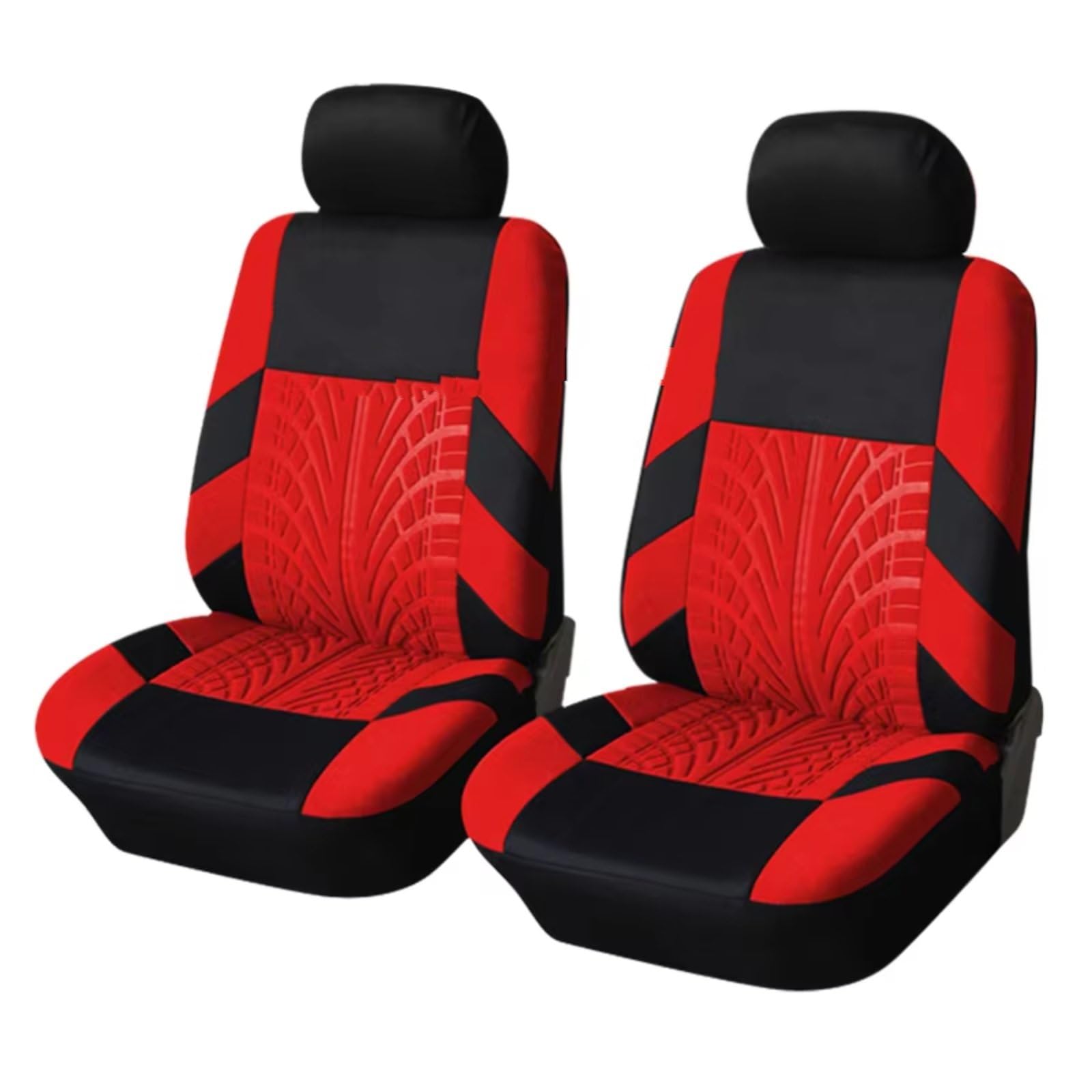 Autositzbezüge Autositzbezüge-Set Universell Passend Für Die Meisten Autos Bezüge Mit Reifenspur-Detail-Styling Autositzschutz Sitzbezüge Auto(D red 2 Pieces) von Avfpra