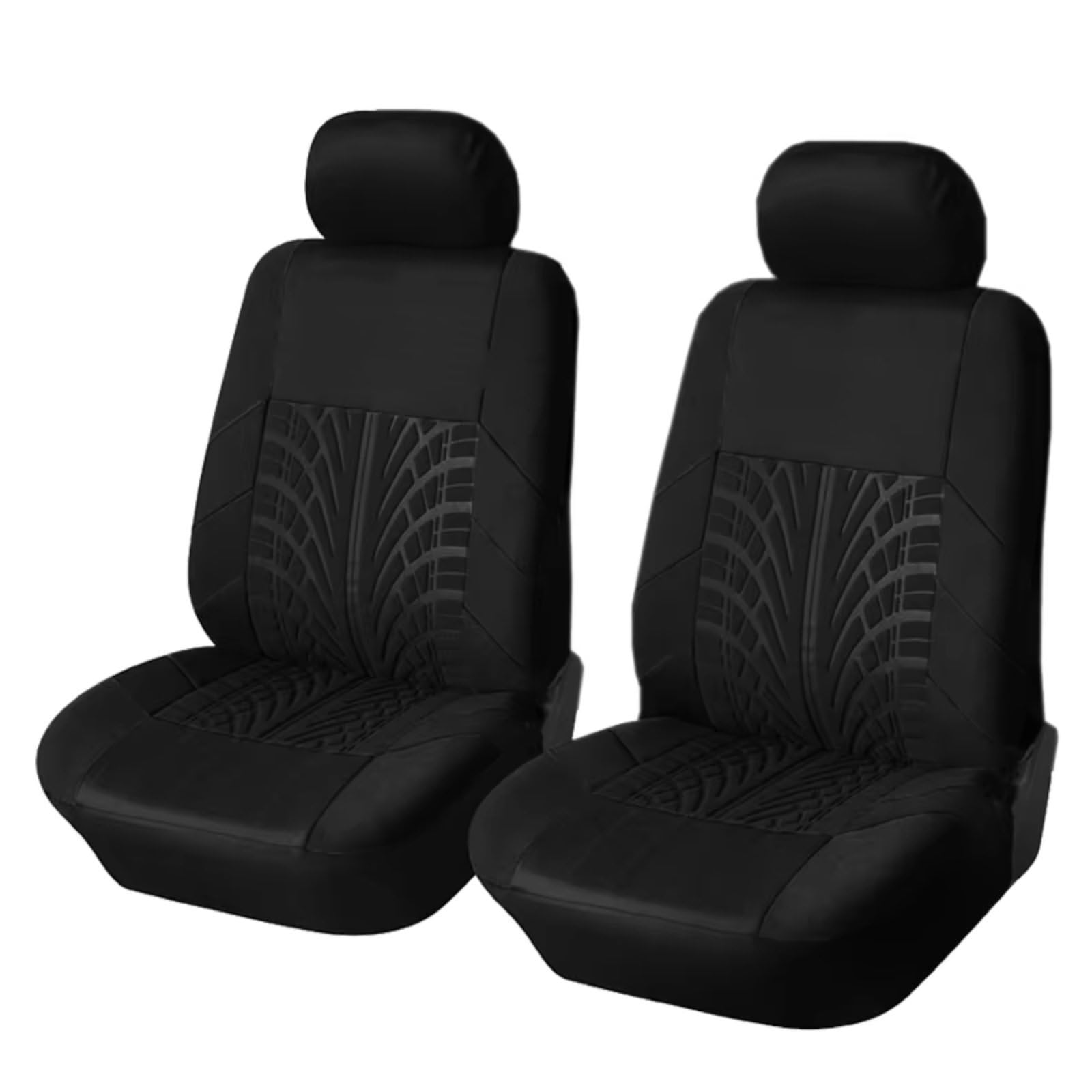 Autositzbezüge Autositzbezüge-Set Universell Passend Für Die Meisten Autos Bezüge Mit Reifenspur-Detail-Styling Autositzschutz Sitzbezüge Auto(J Black 2 Pieces) von Avfpra