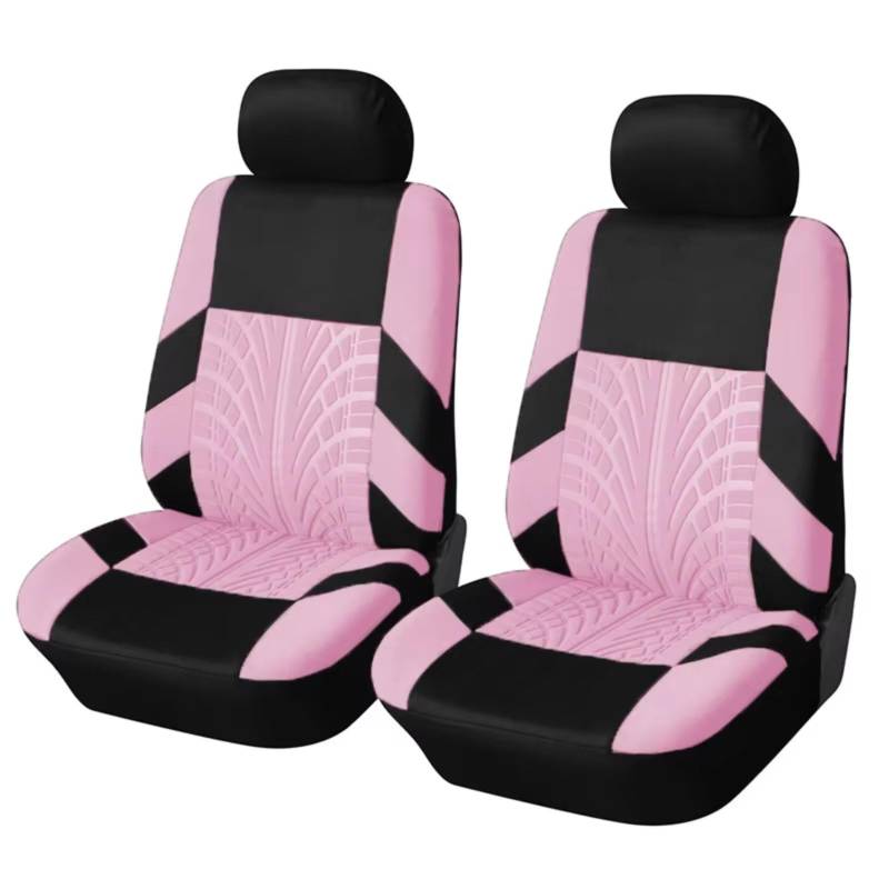 Autositzbezüge Autositzbezüge-Set Universell Passend Für Die Meisten Autos Bezüge Mit Reifenspur-Detail-Styling Autositzschutz Sitzbezüge Auto(N pink Front) von Avfpra