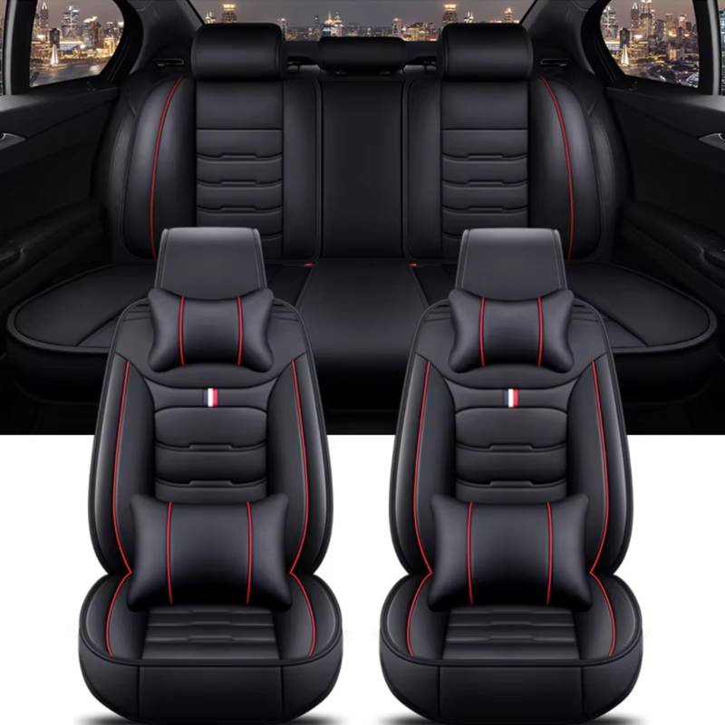 Autositzbezüge Für 3 Series Alle Automodelle E21 E30 E36 E46 E90 E91 E92 Autozubehör Innenraum Autositzbezug Sitzbezüge Auto(J Black Red 5 Seat) von Avfpra