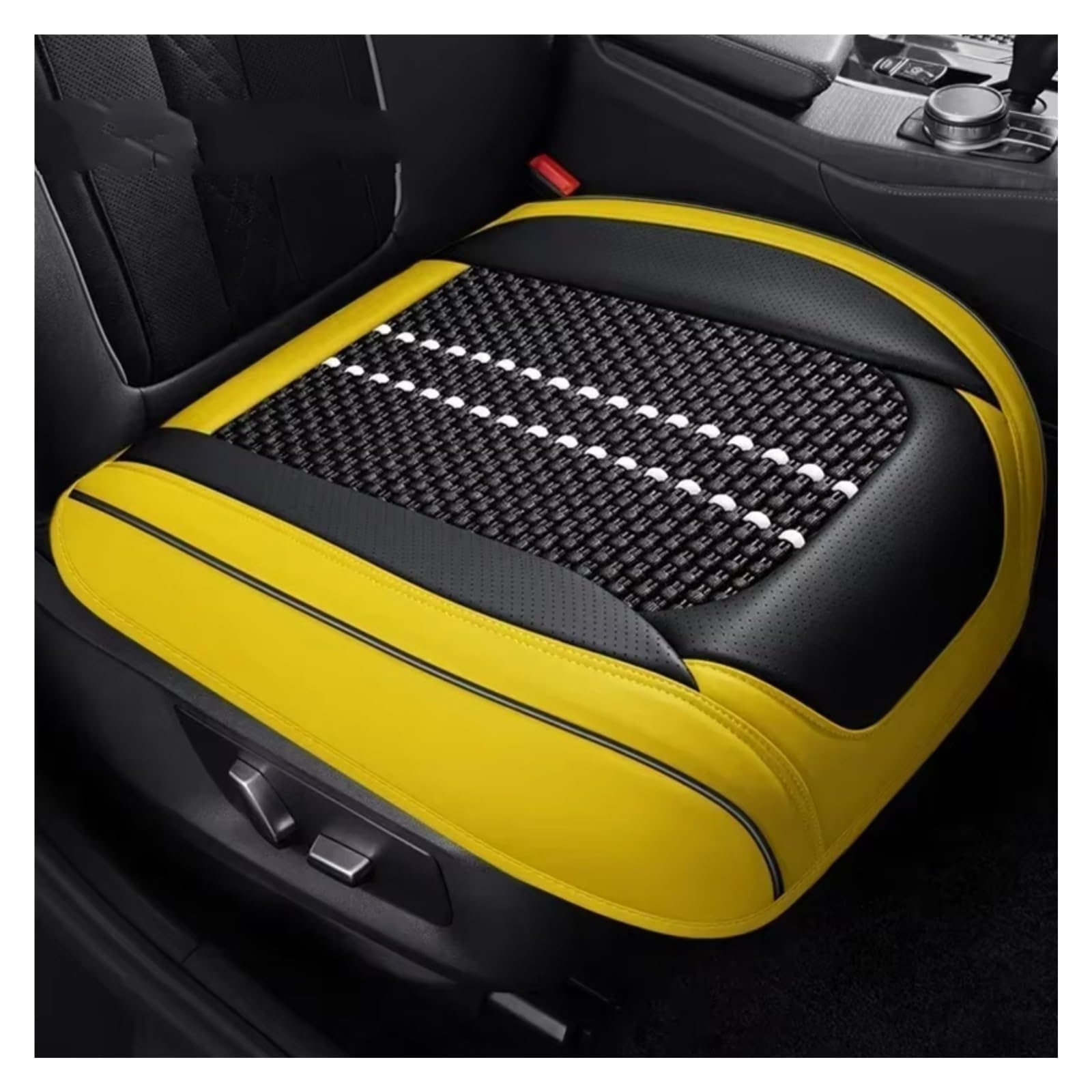 Autositzbezüge Für A3 Für Sportback A1 A4 A5 A6 A6L A7 A8 A8L Leder Auto Sitzbezug Kissen Sitzbezüge Auto(C Yellow 1 seat) von Avfpra