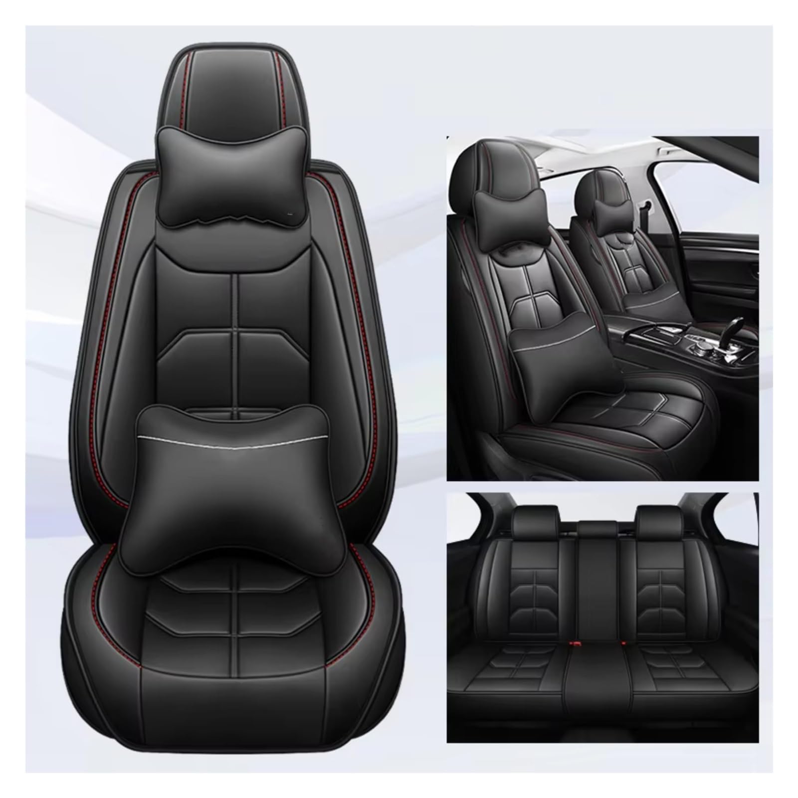 Autositzbezüge Für A3 Sportback A1 A4 A5 A6 A6L A7 A8 A8L Auto-Innensitzbezug Sitzbezüge Auto(I Black 5 Seat) von Avfpra