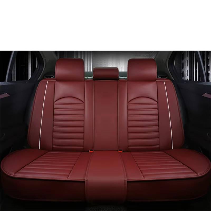 Autositzbezüge Für Alle Für Modelle Für Polo Für Limousine Für Amarok Für Tiguan Für Passat CC Autositzbezüge Sitzbezüge Auto(P 1 Wine red Rear) von Avfpra