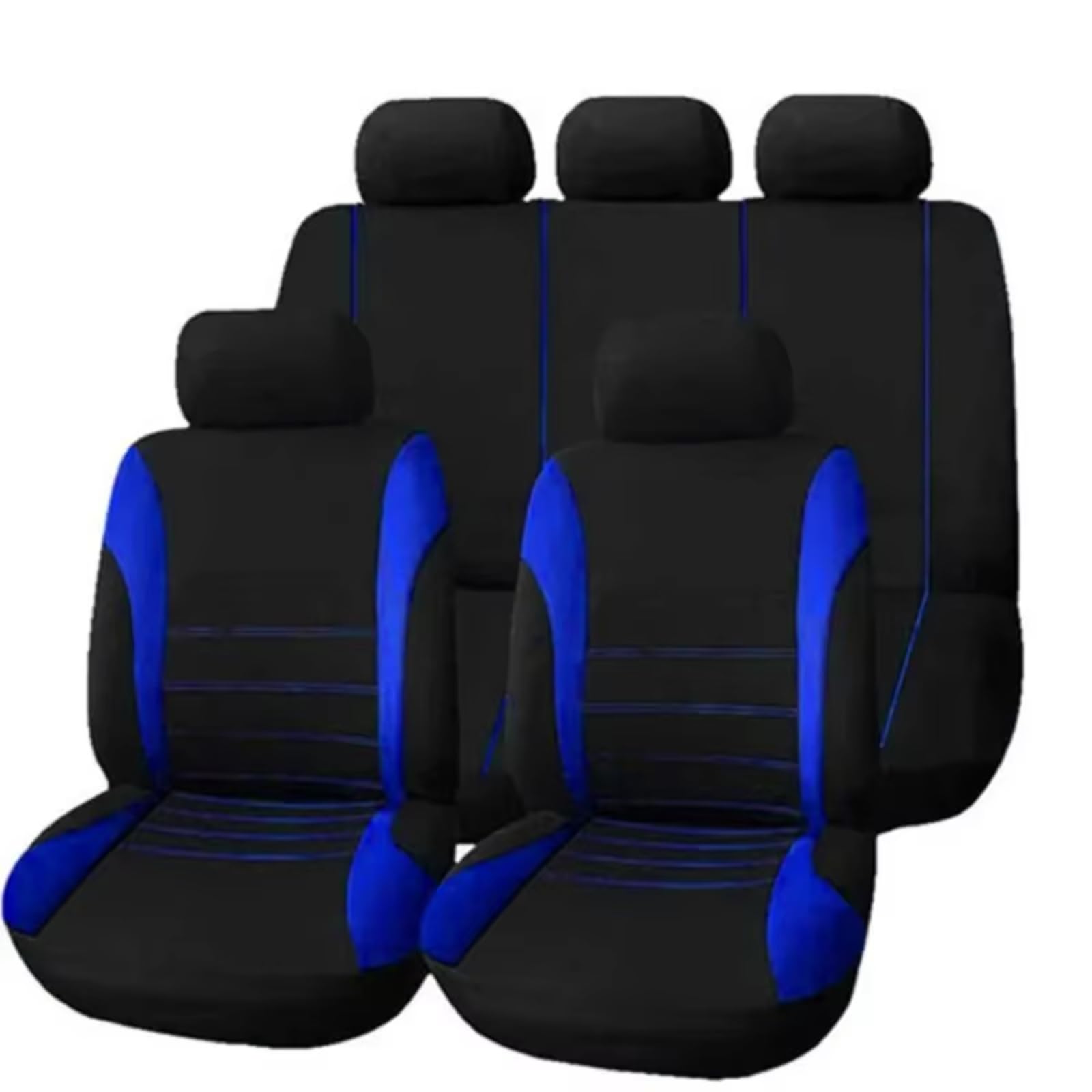 Autositzbezüge Für Aston Für Martin Für Rapide V8 Für Vantage DB7 DB11 DB9 Autositzbezüge Set Sitzkissen Sitzbezüge Auto(M 5seat-Blue) von Avfpra