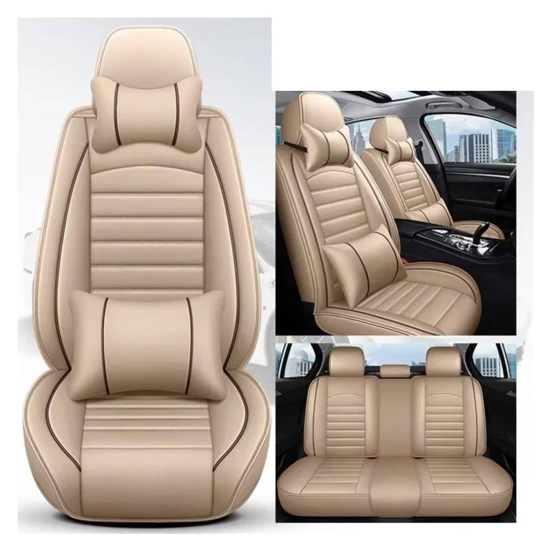 Autositzbezüge Für Benz Alle Automodelle E-KLASSE W210 W212 W213 C207 C238 Autozubehör Vollständige Abdeckung Autositzbezug Sitzbezüge Auto(N Beige 5 Seat Pillow) von Avfpra